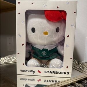 Starbucks Hello Kitty Plush Box with Coffee Bean Design